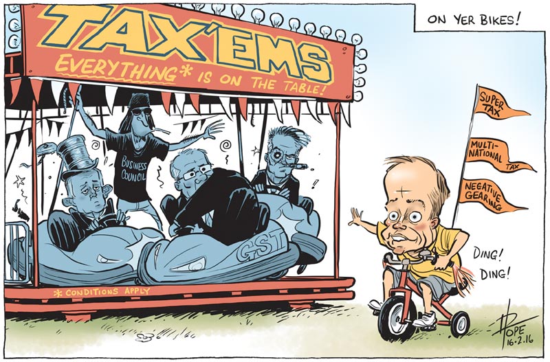 Cartoon on tax policy