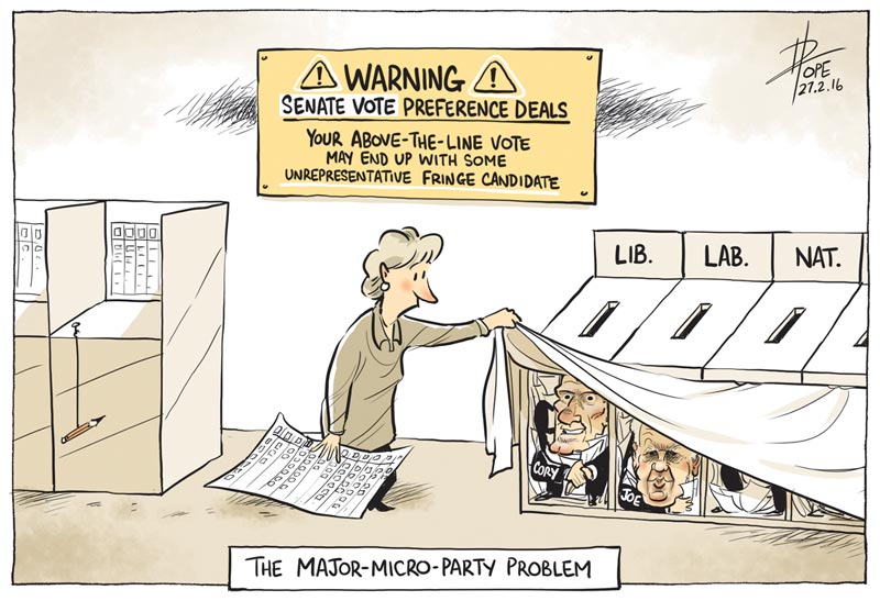 Cartoon: the senate voting system