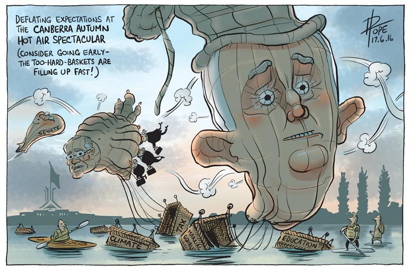 Cartoon: the Canberra Political Hot Air Balloon Spectacular