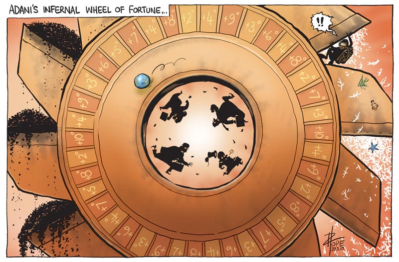 Cartoon: Adani wheel of fortune