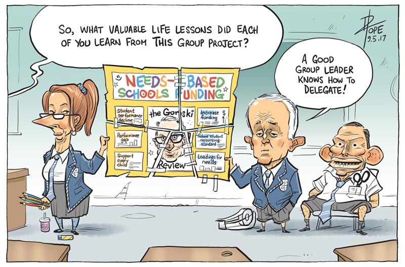 Cartoon: Federal schools funding policy
