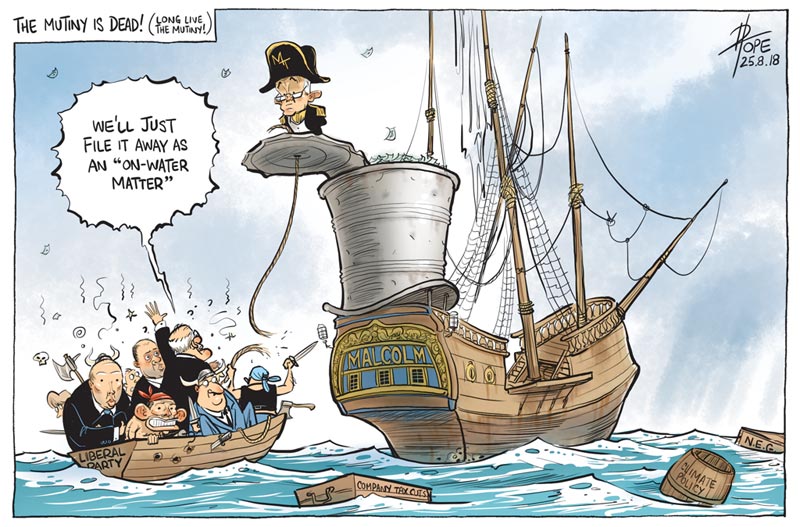 Cartoon, Liberal Party mutiny